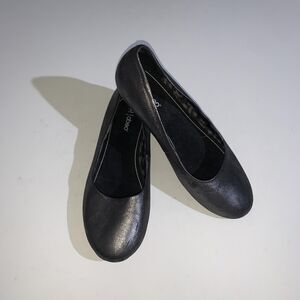 Abeo Cambridge Shoes Womens Size 8 Gray Leather Ballet Flats Comfort Support
